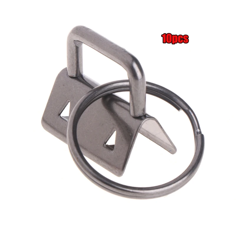 

10Pcs Key Fob Hardware 25mm keychain Split Ring For Wrist Wristlets Cotton Tail Clip W3JA