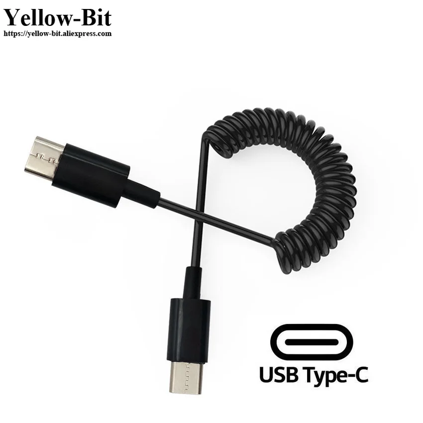 Спиральный кабель USB 3 1 Type C для зарядки и передачи данных длина м высокое качество
