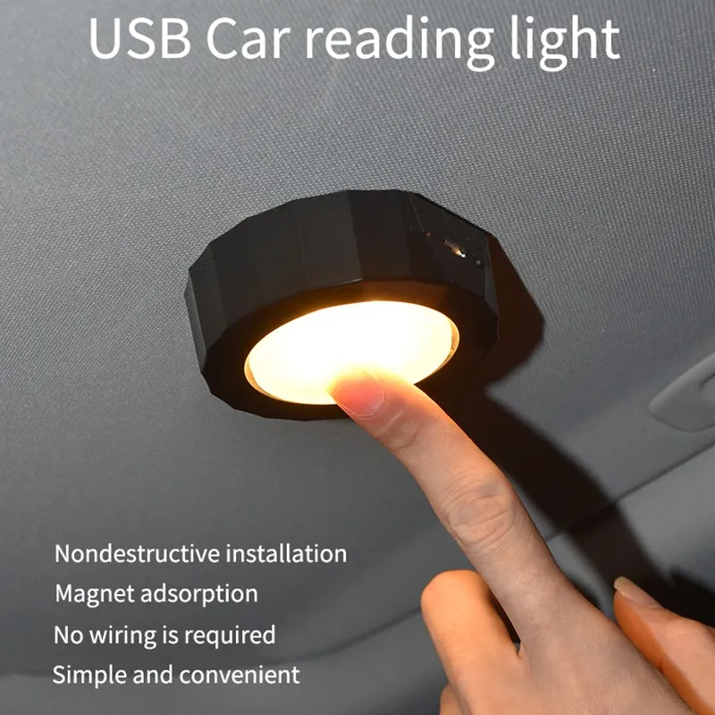 

USB Car Reading Light Trunk Roof Lamp LED Dome Light for Trailer Motorhome Truck Bedroom Bathroom Cabinets Camping Flashlight