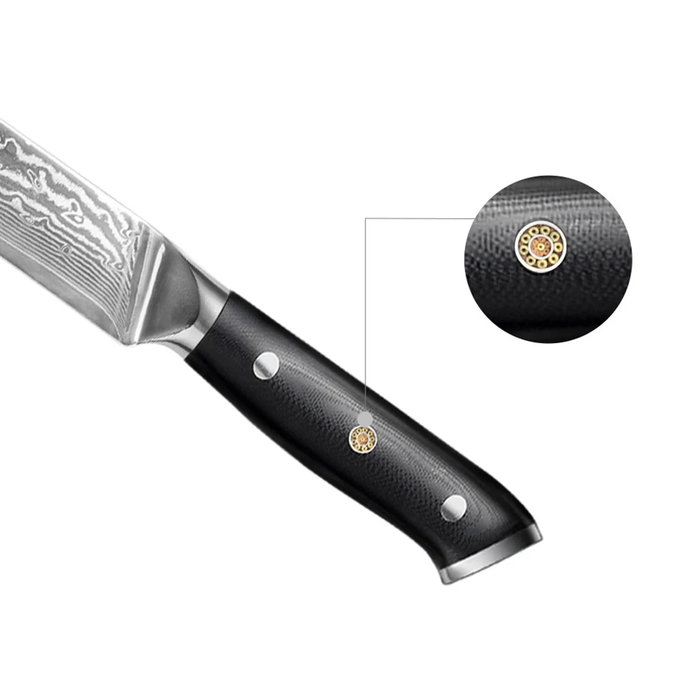 

Cleaver Knife Damascus Steel VG10 Professional Kitchen Knife Filleting Knives Cooking Tool With Exquisite Plum Rivet G10 Handle