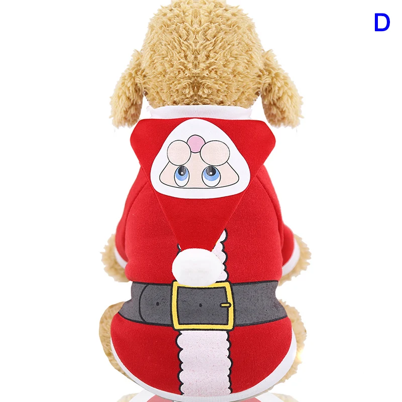 Горячая Рождество Санта одежда для домашних животных теплое пальто собака Кошки