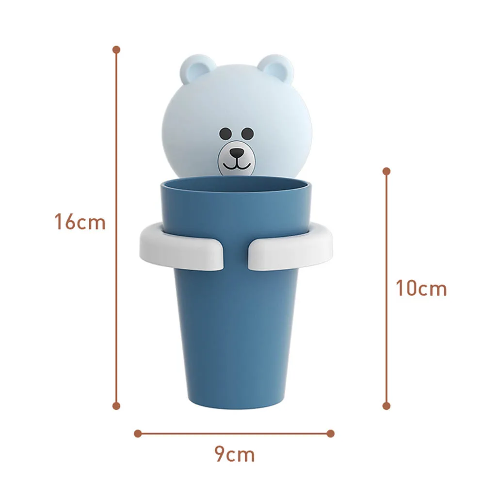 

Children's Toothbrush Cup Holder Baby Wall-mounted Shelf Mouthwash Cup Cartoon Cute Wall-mounted Toothbrushing Cup Wash Set