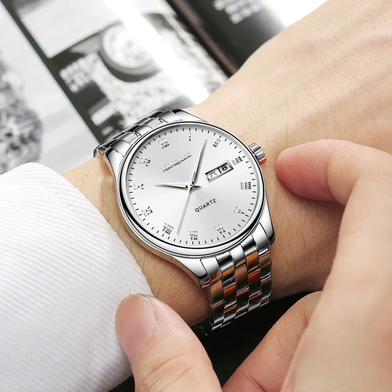 Новые мужские часы XINQITE роскошные высококачественные кварцевые спортивные из