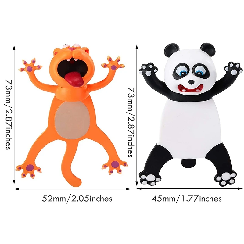 2Pcs Animal Bookmarks 3D Stereo Cartoon Lovely Bookmark Novelty Funny Student Stationery Gift For Kids |