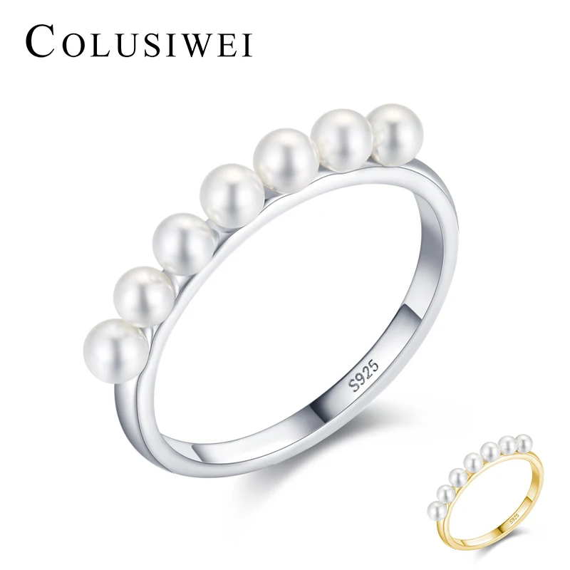 Кольцо Colusiwei из ракушки и жемчуга подарок для девочки 100% Серебро 925 пробы