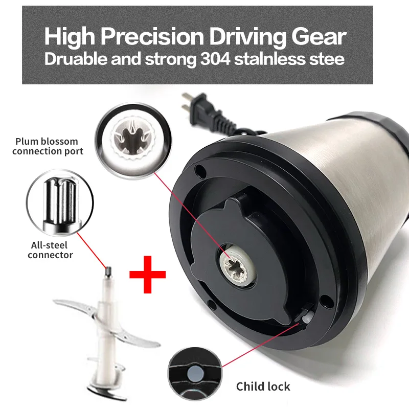 VOA 2 Speeds Electric Chopper Stainless Steel Meat Grinder Mincer Food Processor Slicer 2LCapacity Baby Supplement Machine | Бытовая