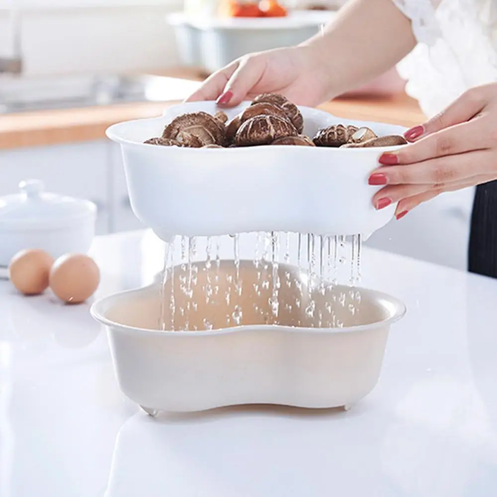 2020 высокое качество модная двойная сливная корзина миска для мытья кухни ситечко