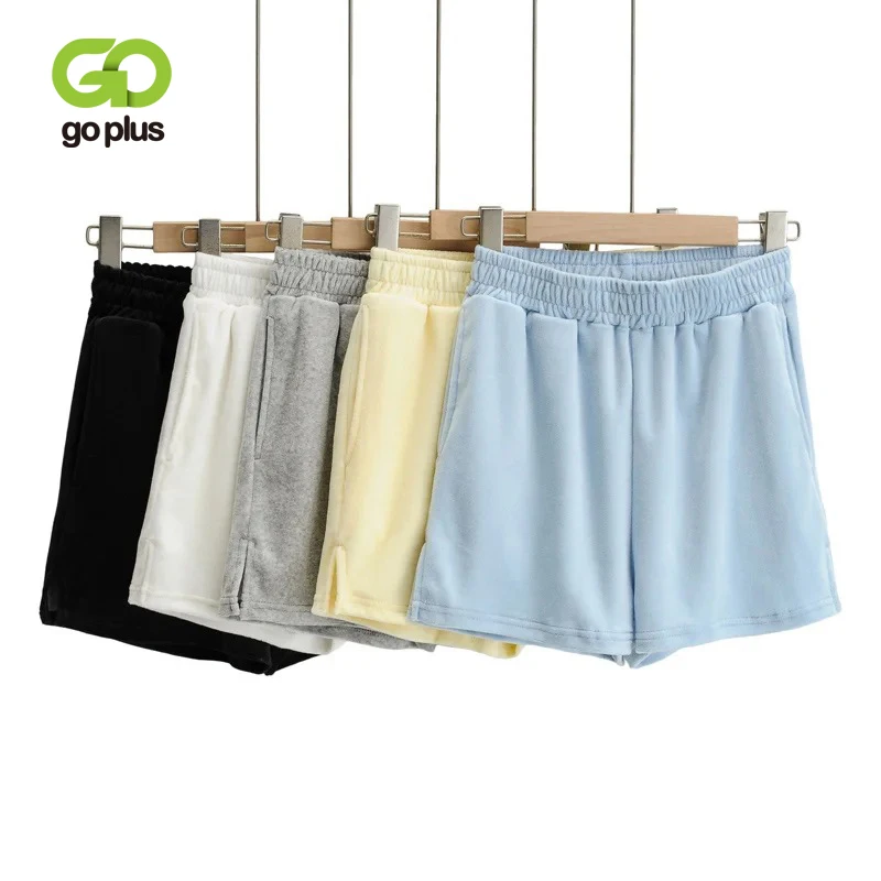 

GOPLUS Shorts Summer Woman Causal Shorts High Waist Wide Leg Shorts Femme Pantalones Cortos De Mujer Spodenki Damskie C11130