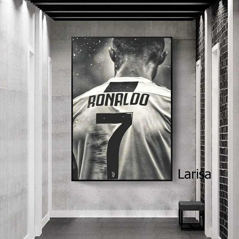 Спортивный постер с изображением Криштиану Роналду портрет на холсте настенное