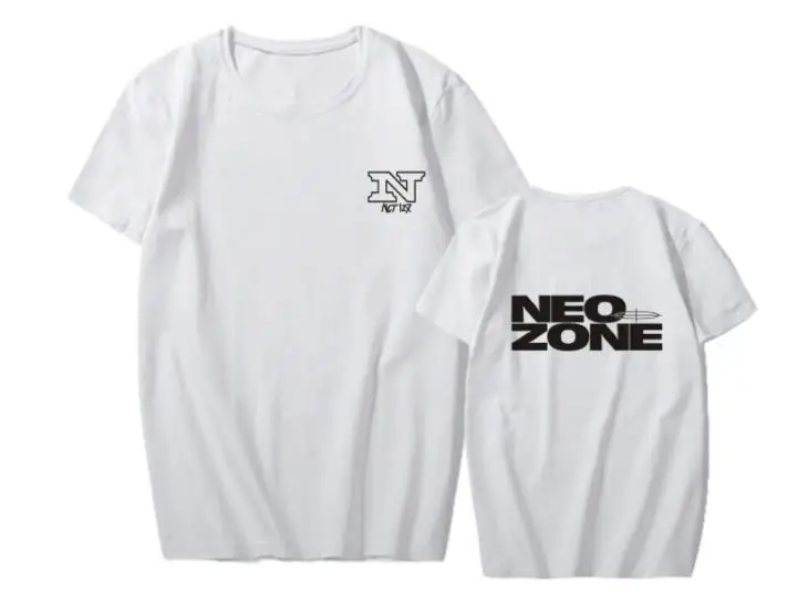 Летняя Стильная Футболка kpop nct 127 neo zone альбом N/C с принтом логотипа свободная