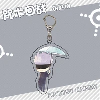 comic figure jujutsu kaisen gojo satoru keychain acrylic pendant cartoon anime peripheral key ring