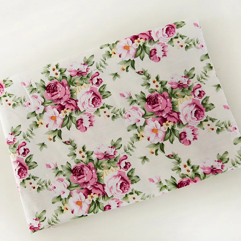 

150cm Width American cotton printed canvas large floral tablecloth pillow DIY fabric