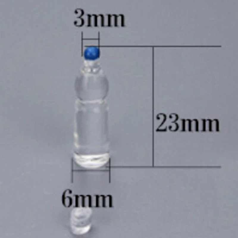 

4Pcs Dollhouse Miniature Doll House Mini Mineral Water Bottle Kids Toys Accessories