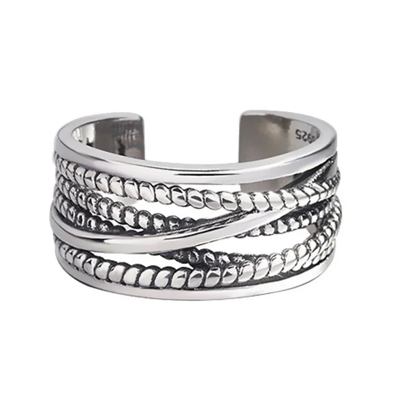 

Retro Fashion Cross Design Thai Silver Men Ring Jewelry Promotion Gift Cheap Drop Shipping Never Fade