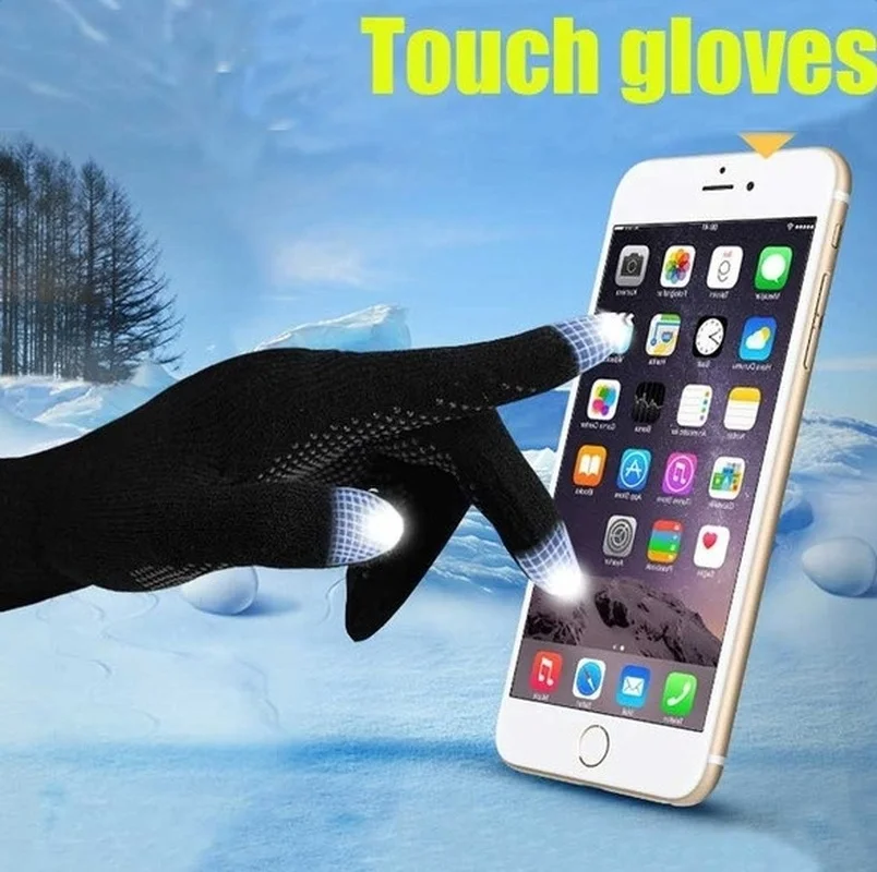 Мужские и женские зимние теплые перчатки сенсорный экран мобильный телефон для