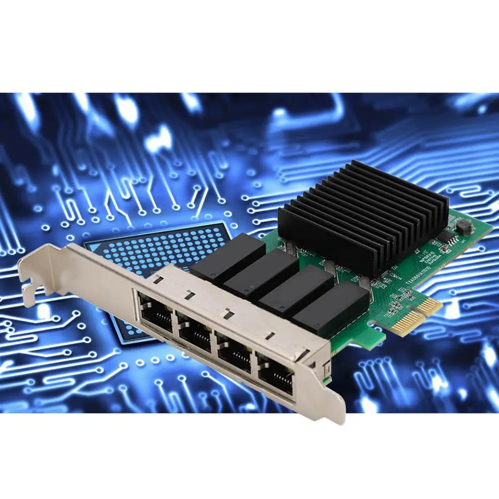 Сеть Интерфейс карты для Intel350 4 Порты и разъёмы 811 Gigabit PCIE 1X сети NIC настольный