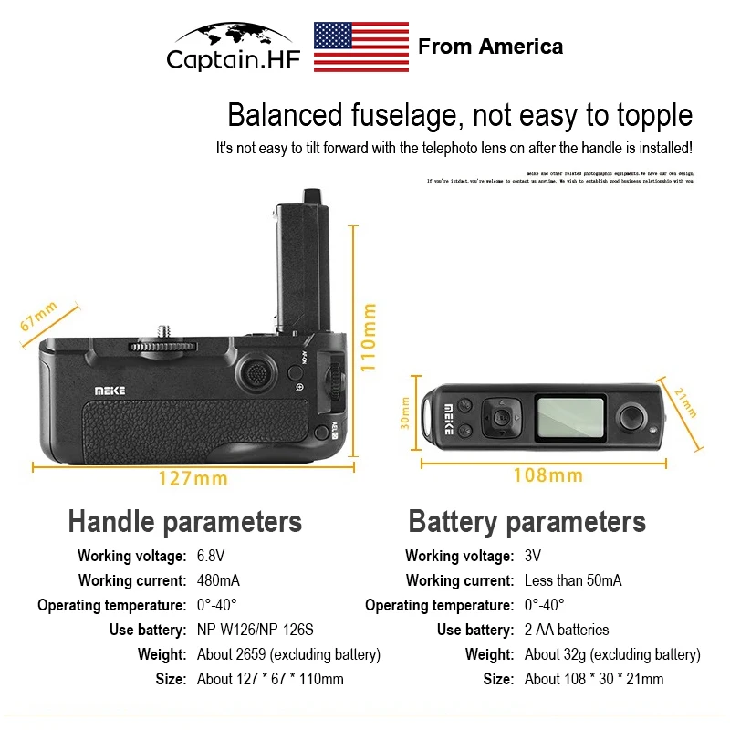 US Captain MK A7R IV Pro Батарейная Ручка для Зеркальной Камеры Sony A7R4 A9 Ⅱ Функция