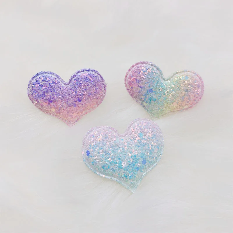 120 шт./лот блестящие градиентные радужные сердца серия dream hearts нашивки для поделок