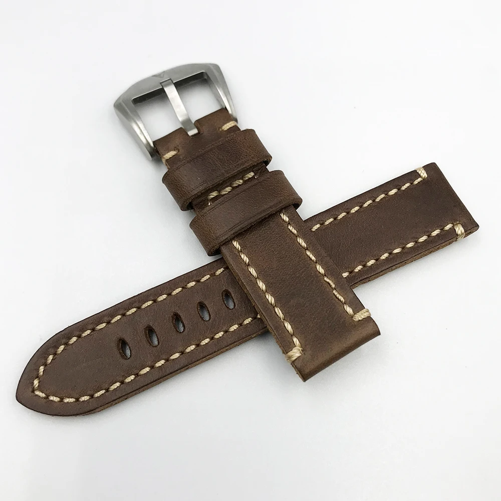 

Leather Watchband Men Women Watch Band 22-22mm Wrist Watch Strap On Belt Watchbands Bracelet with good Stainless steel Buckle