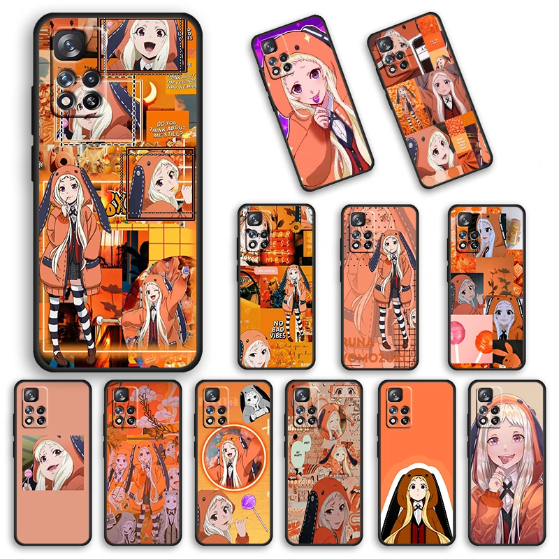 

Runa Yomozuki Anime Cute For Redmi 10 8A 9 K40 K30i 9T 10T K30T 9AT 9i 10X GO 7A K20 Silicone Pro Ultra Black Phone Case