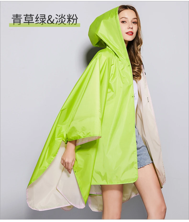 Fashion Rain Cover Double Decker Men s And Women Cloaks With Long Raincoat Windbreaker Lovers Coat Loose Size | Дом и сад