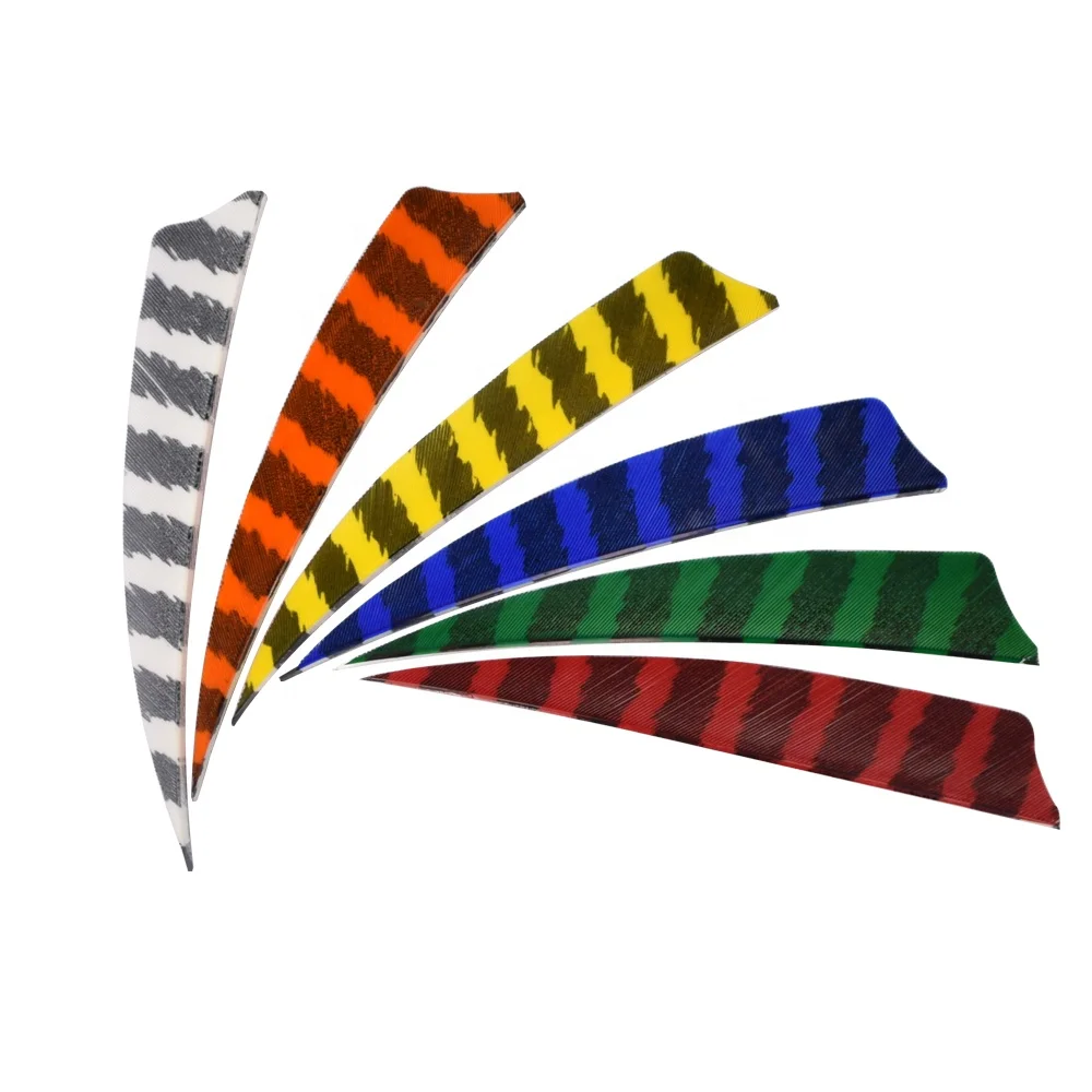 

50 шт. 3 дюйма левые перья индейки щит для охоты стрелы компонент Полосатые Перья