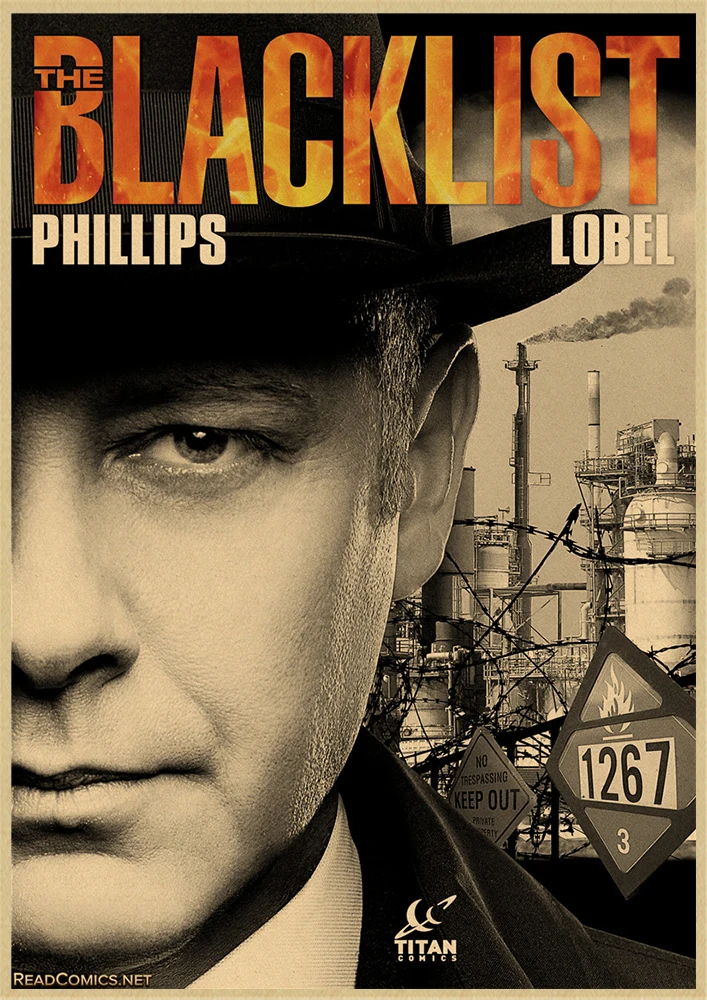 Плакаты из крафт-бумаги по мотивам фильма черный список настенные постеры