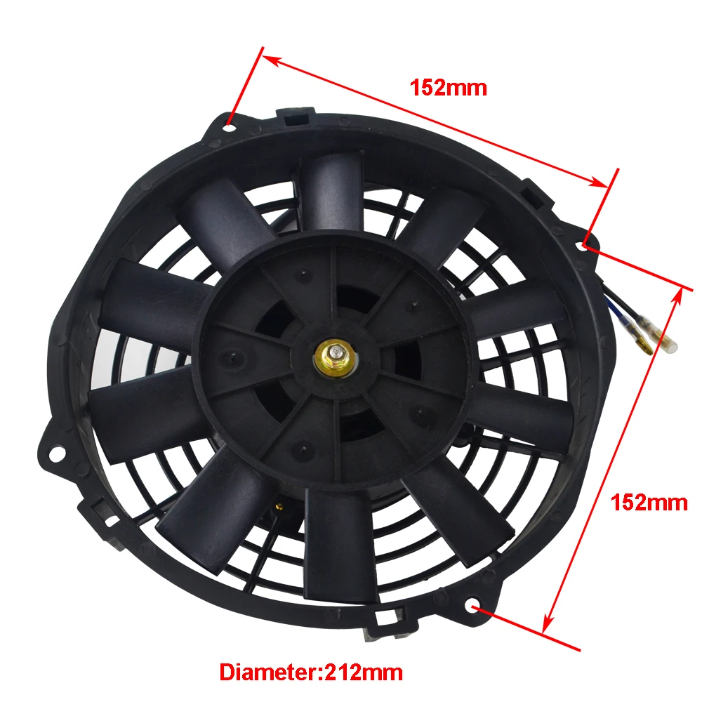 VR RACING 7 дюймов Универсальный 12 в 80 Вт Тонкий Реверсивный электрический радиатор