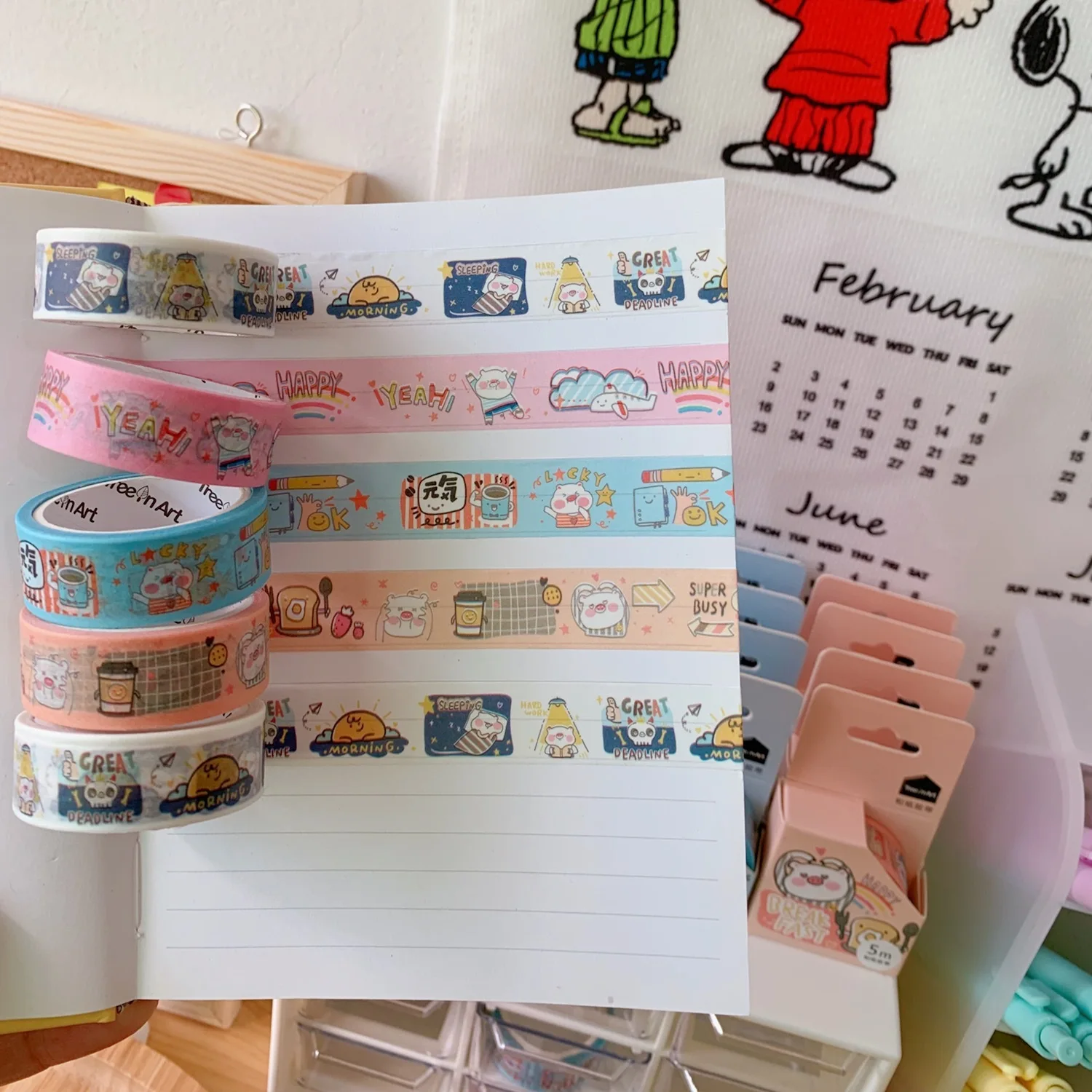 SIXONE Ins мультфильм Piggy Can Tear васи лента Студенческая записная книжка Kawaii
