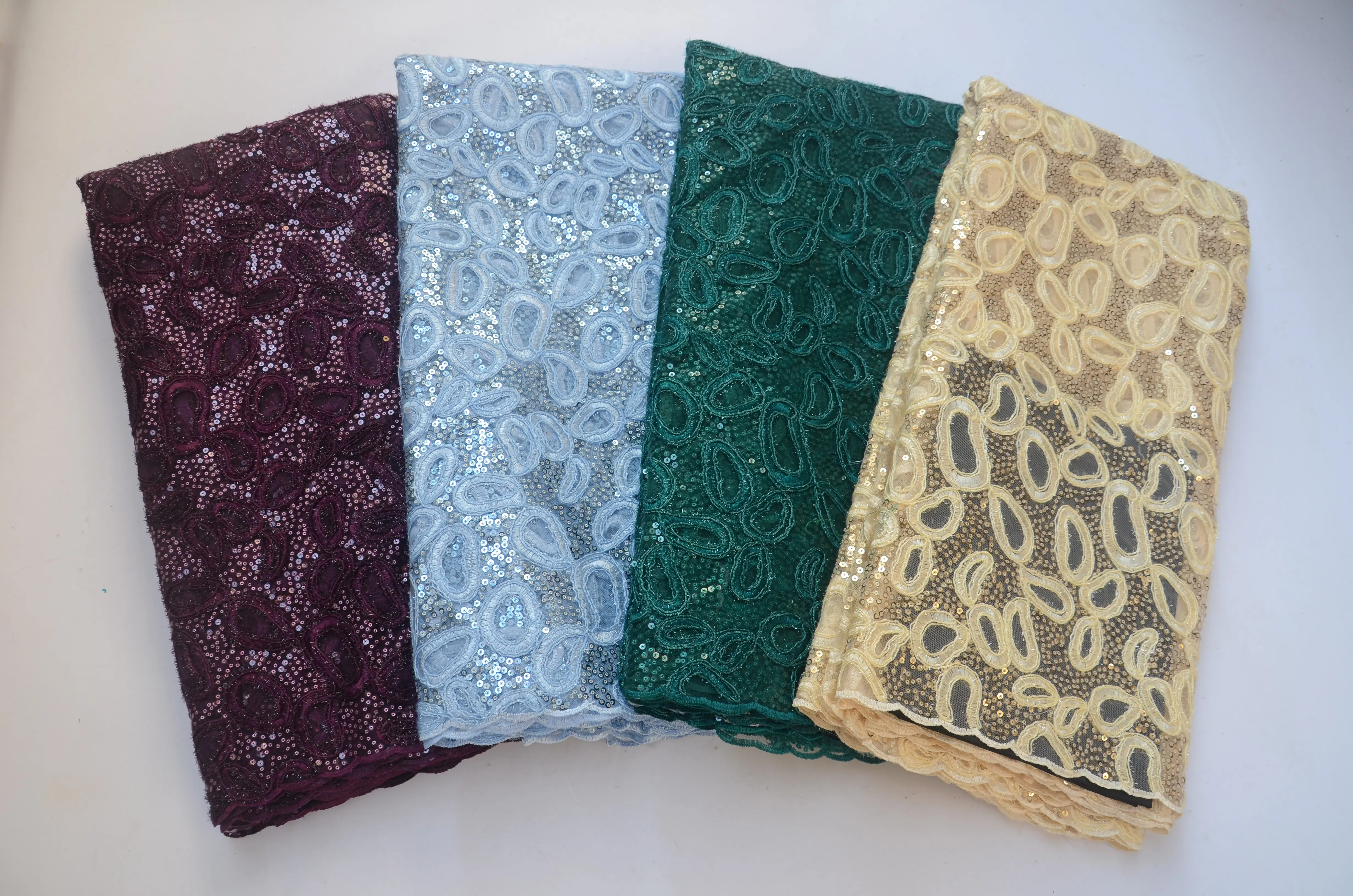 Французская кружевная ткань с блестками 2019 Новая мода африканская чистая