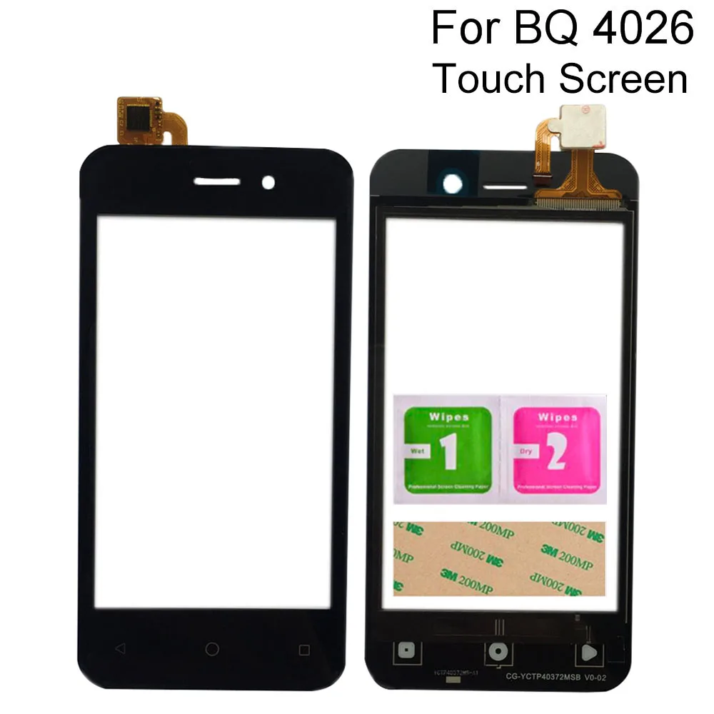

4.0'' Touch Screen For BQ Mobile BQ-4026 BQ 4026 Touch Screen Glass Digitizer Panel Lens Sensor Glass Tools Adhesive