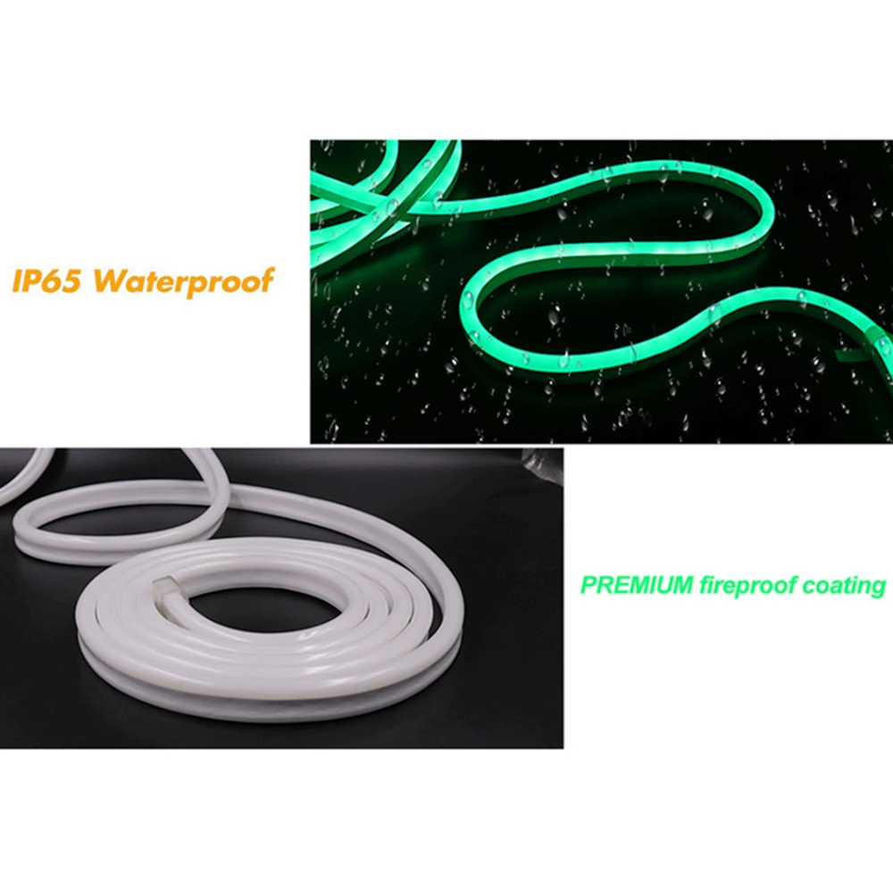 RGB неоновый светильник DC12V гибкая лента IP67 водонепроницаемая 3535 SMD 5 м 108