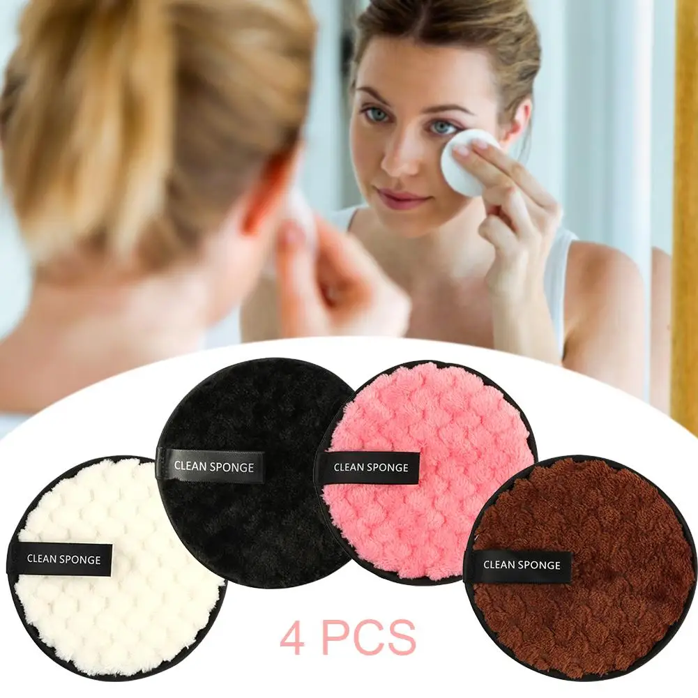 4 шт. цвета средство для удаления макияжа полотенце очищающая ткань подушечки