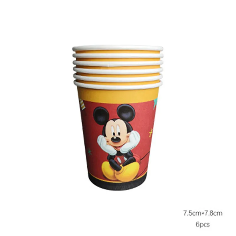 Disney Микки Мышь тема посуда детские, для малышей на день рождения украшения, товары для вечеринки Семья друг одноразовая посуда Вечерние