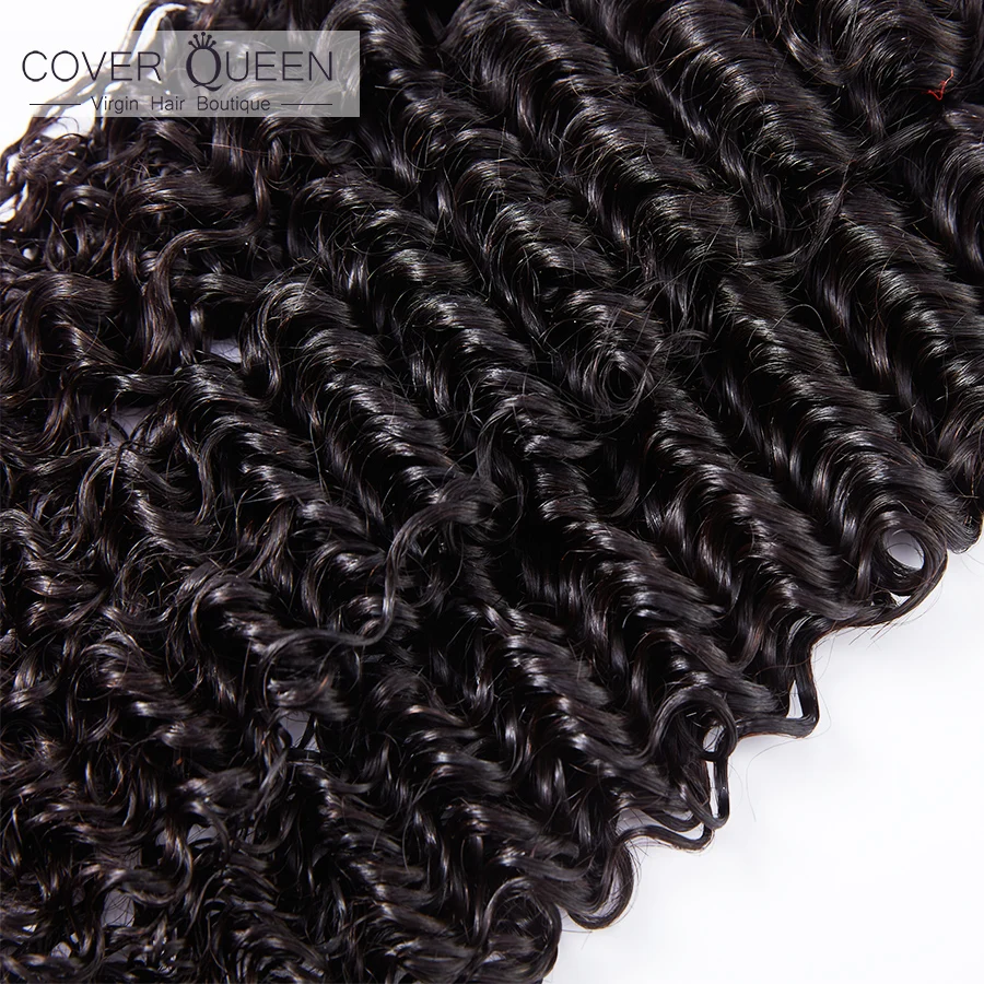 Необработанные бразильские вьющиеся натуральные волосы пучки с глубокой волной