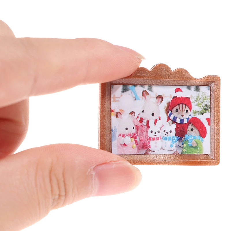 

1:12 Dollhouse Miniature Mural Photo Frame Wall Painting Furniture Decor Toys