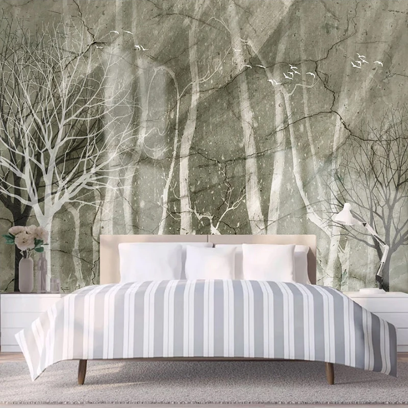 Настенная 3d-наклейка в скандинавском стиле ручная роспись черно-белые ветки