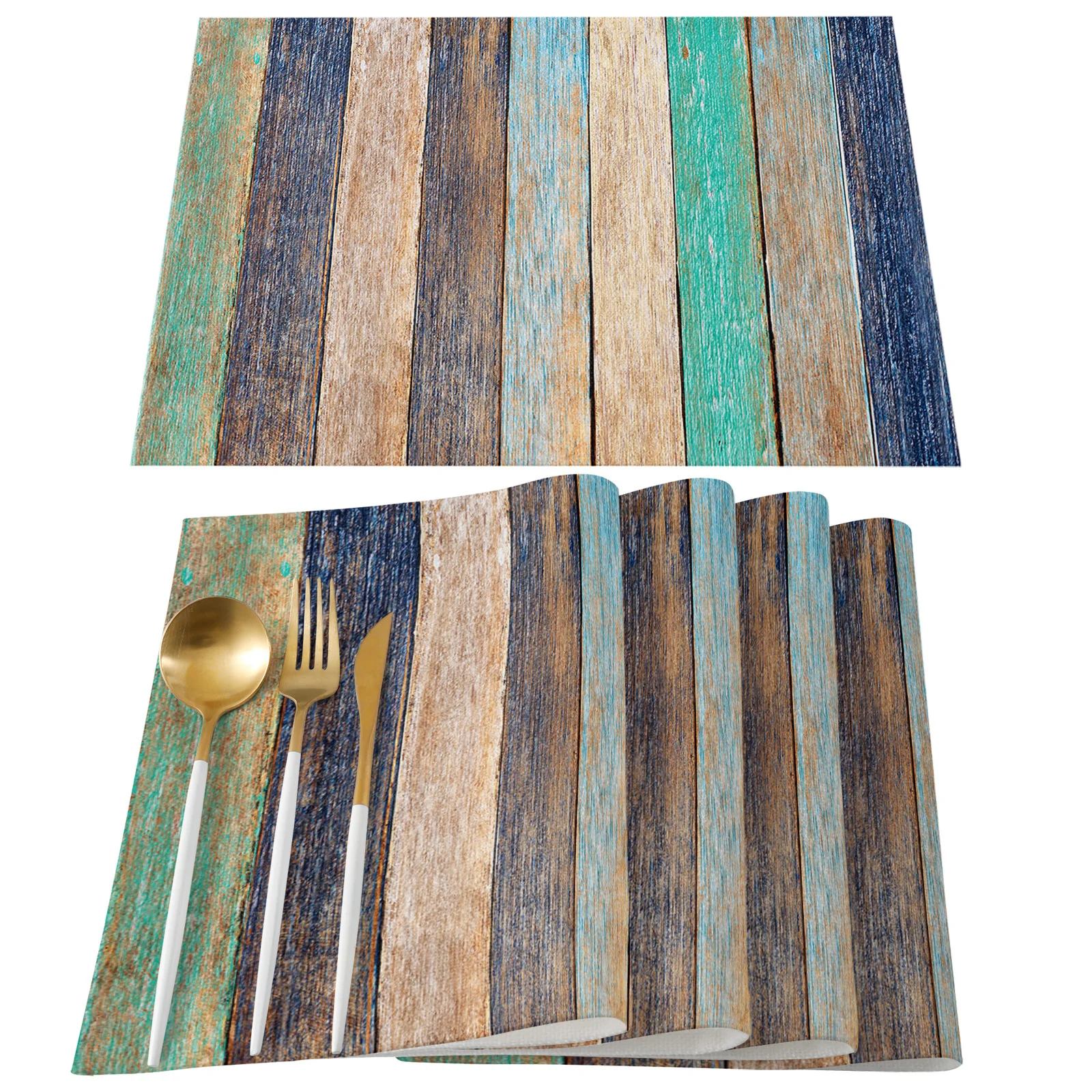 Винтажная настольная скатерть с деревянной текстурой Свадебный декор