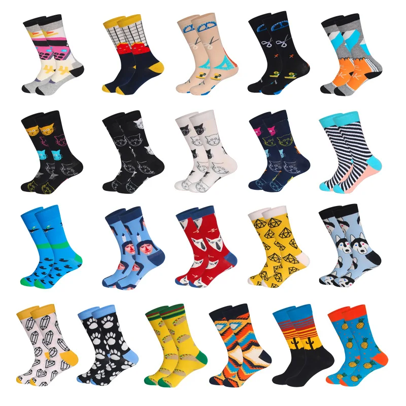 LIONZONE унисекс счастливые носки для мужчин женщин подарок влюбленных недавно Кот