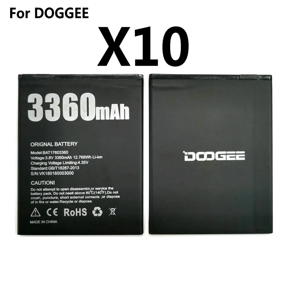 

New DOOGEE X10 BAT17603360 3360mAh Battery Replacement For DOOGEE X10 smart Phone Accumulators