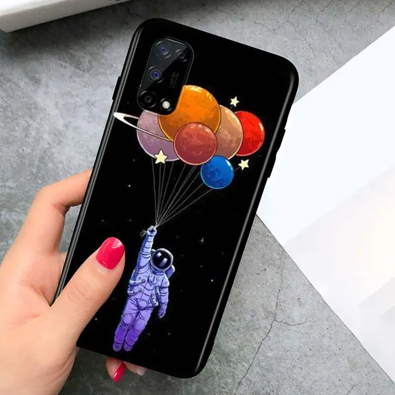 

Cute Astronaut Star Moon for OPPO Realme V15 X5 X3 X50 X7 V5 C21 C17 C11 C3 C2 7 7i 6 6S 6i 5 3 2 Pro Soft Black Phone Case