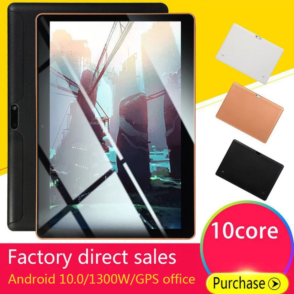 

10.1 Inch Android 10.0 Tablet Pc Quad Core 4G Network Dual SIM Cards 8GB RAM 128GB Pad Tablets WiFi GPS Bluetooth Tab