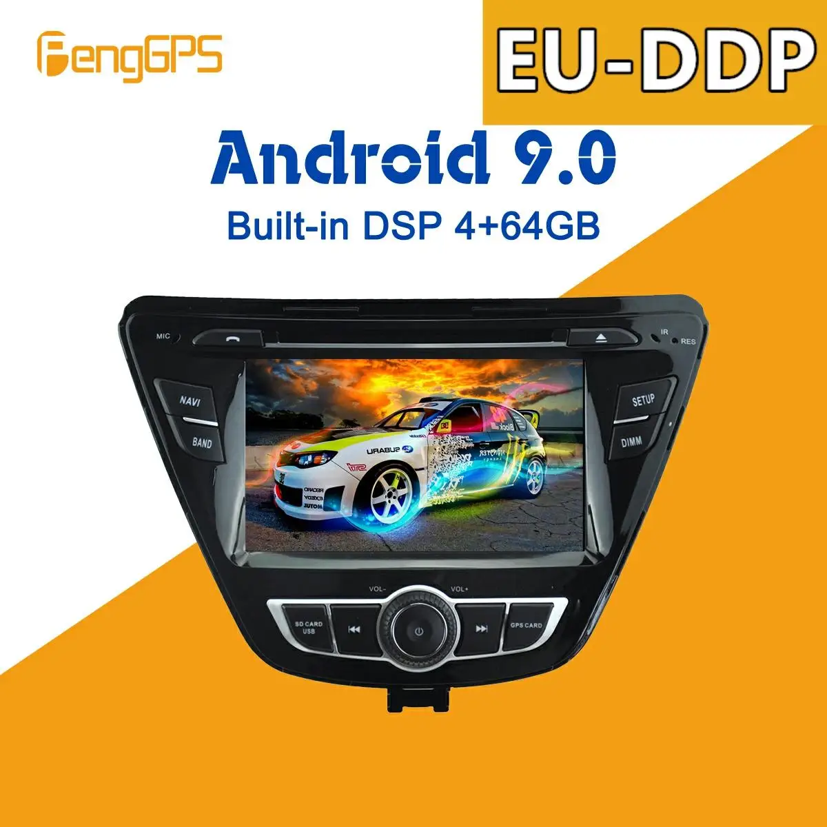 

Android 9,0 4 + 64 Гб px5 встроенный DSP автомобильный DVD-плеер, мультимедийное радио для Hyundai Elantra Avante gps-навигация, радио, стерео