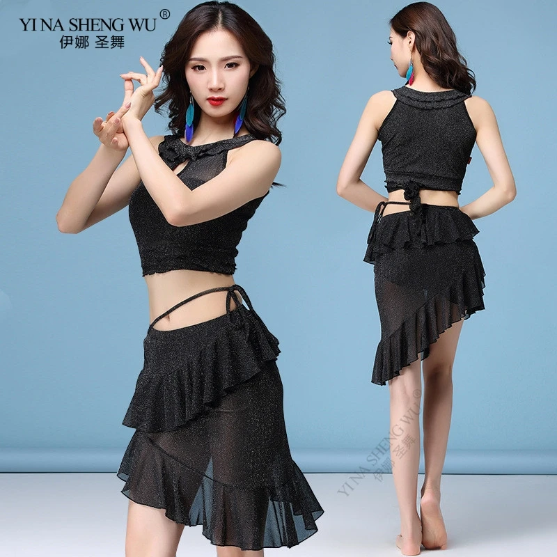 Новинка женская сексуальная сетчатая одежда 5 цветов короткий рукав + юбка 2 шт.