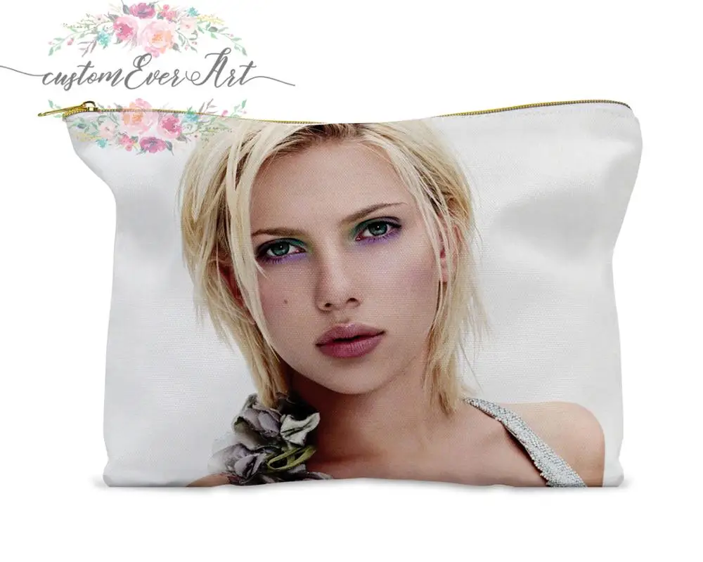 Косметичка Scarlett Johansson персонализированная маленькая косметичка забавный