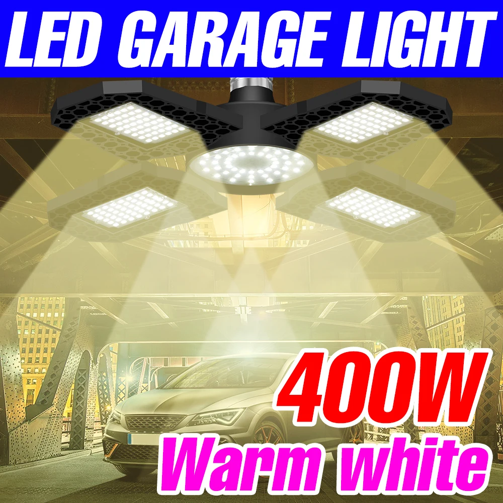 

220V LED Garage Light E27 Celling Lamp E26 LED High Bay Bulbs 200W 300W 400W Lampara Industrial Lighting For Warehouse Workshop