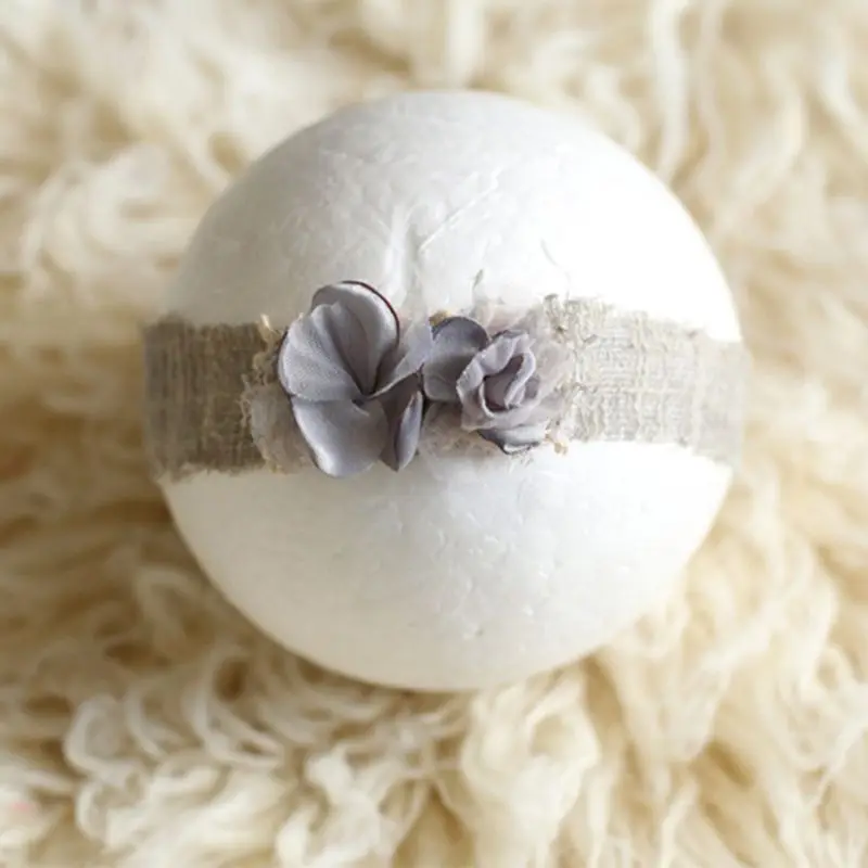 

Newborn Photography Headwear Baby Full Moon Photo Auxiliary Props Infant Tiara Head Flower Hair Band