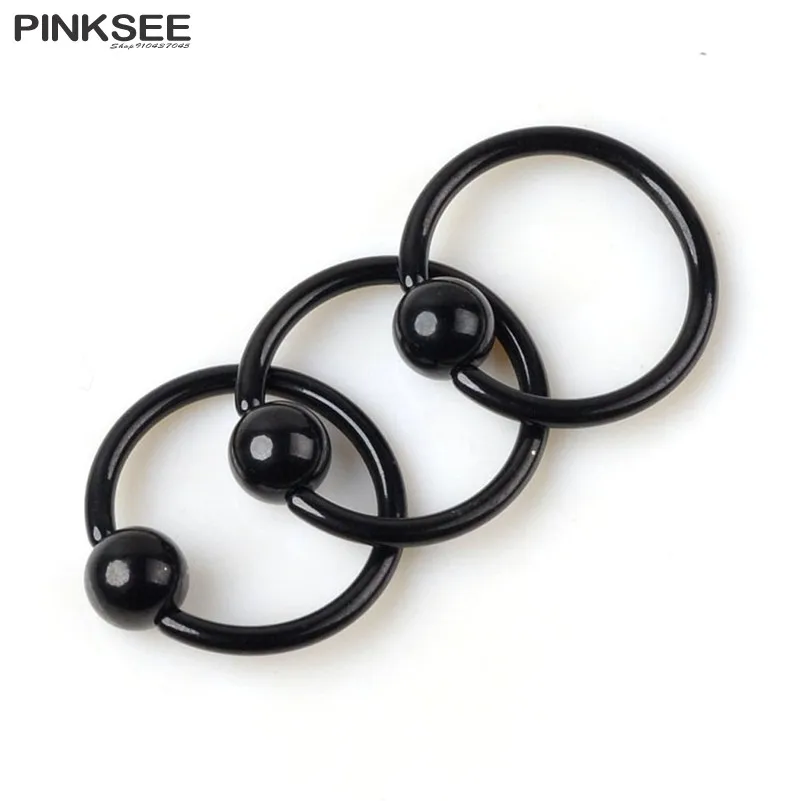 Серьги-кольца с шариком из Нержавеющей Стали Для Пирсинга Ушей носа ноздрей 15 шт.