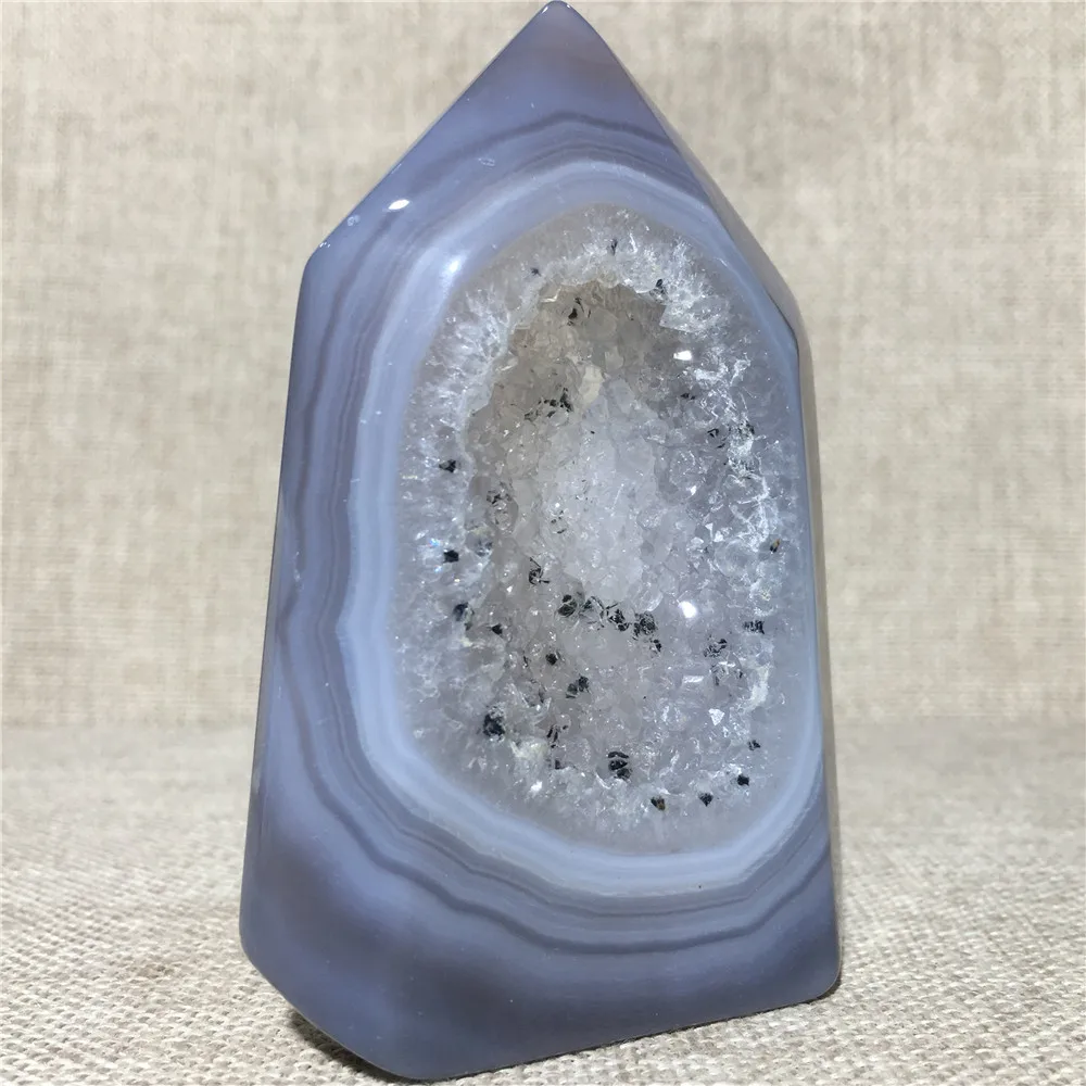 

Natural Agate Geode Quartz Crystal Wand Point Home Furnishing Decoration Stone Crystal Rod Column Tower