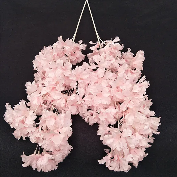 pink-102cm 102 см, шелковая Гортензия, белая ветка, дрейфующий снег, Сакура, искусственные цветы, вишня, цветы для дома, свадьбы, арка, декоративный искусственный цветок - Цвет: pink-102cm